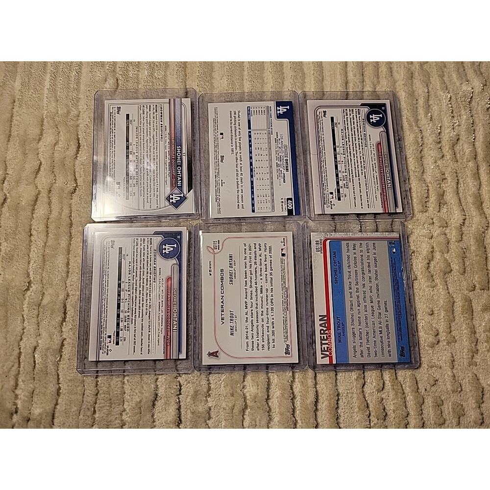 Shohei Ohtani Baseball Card Lot of 6 Cards Los Angeles Angels Dodgers Topps - Picture 9 of 9